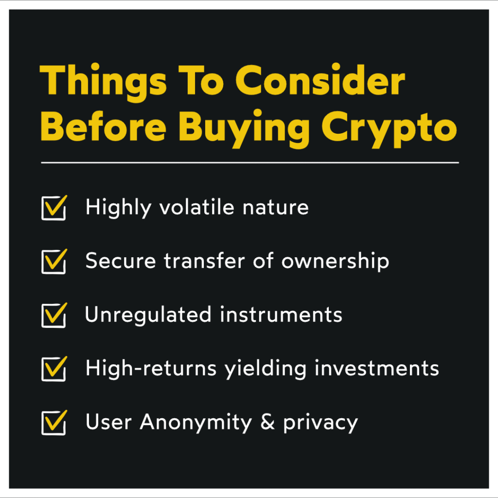 things to consider before buying crypto